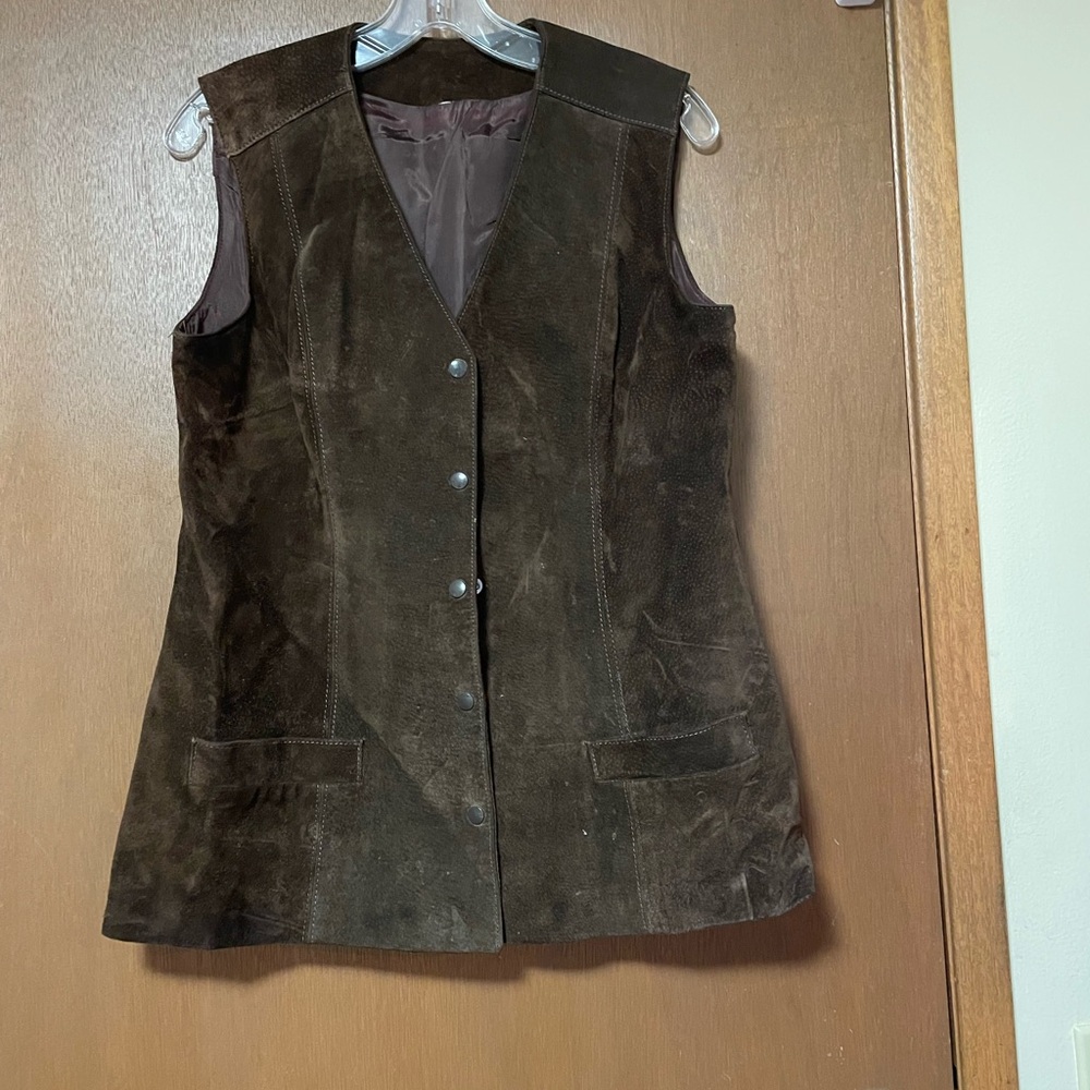 Brown Suede Women's Vest